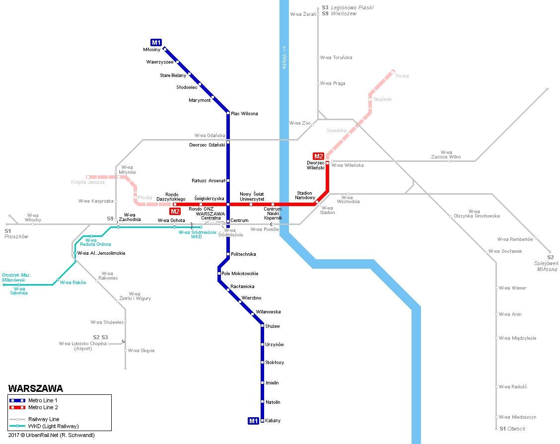 metro kat jeyografik polòy Warsaw