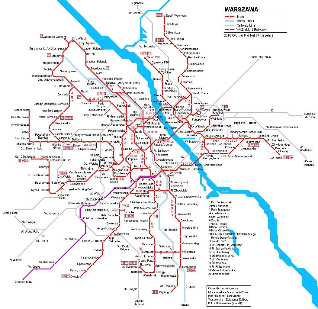 Warsaw tren kat jeyografik
