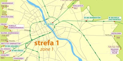 Kat jeyografik nan Warsaw zòn 1 2 